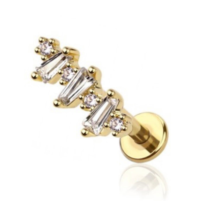 Cassiopeia Gold Flat Back Labret