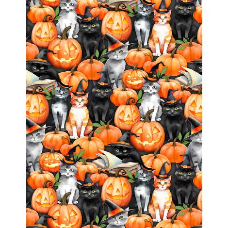 Cats & Pumpkins Multi- Spooky Tails