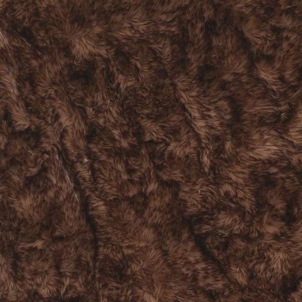 Detail of dark brown faux fur fabric. Cuddle Fur