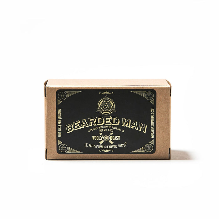 BEARDED MAN Natural Soap | Cedarwood + Cinnamon Soap Wooly Beast Naturals