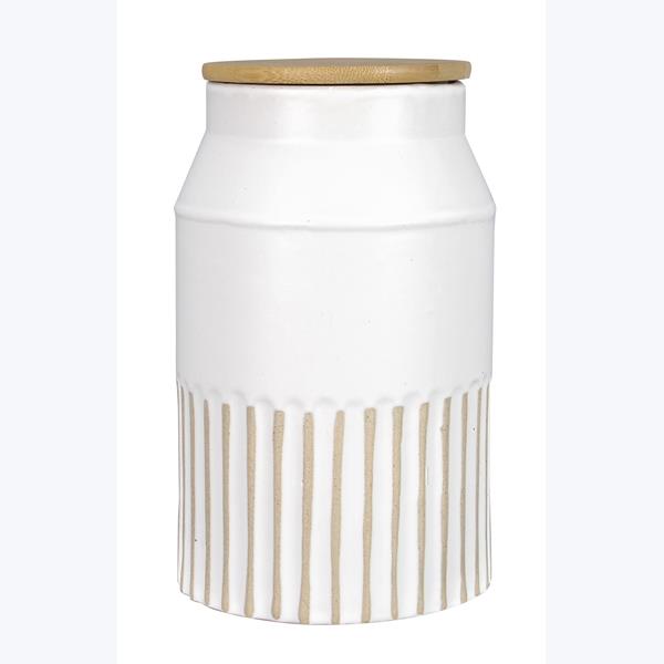 Ceramic Canister w/ Wood Lid — Youngs