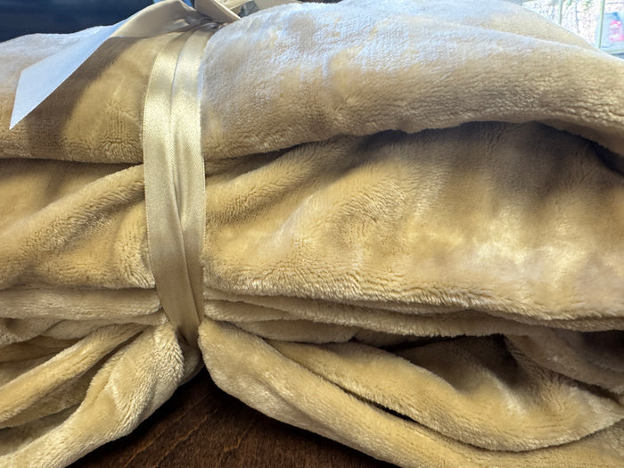 Champagne Suede Bed Skirt