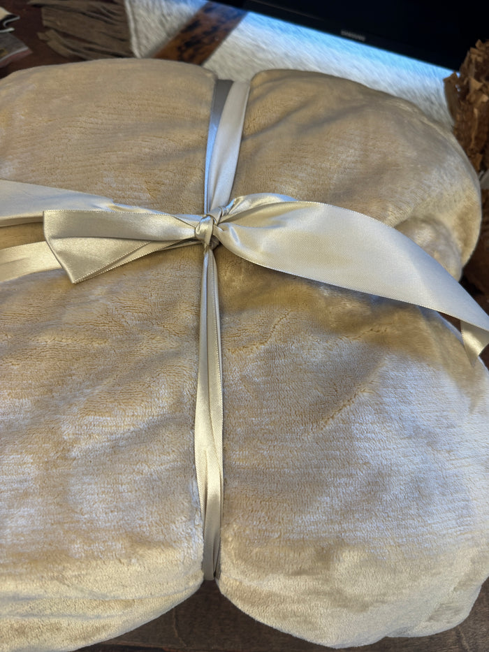 Champagne Suede Bed Skirt