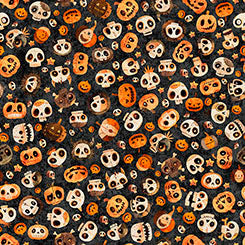 Charcoal Skull & Pumpkin Toss- A Haunting We Will Go