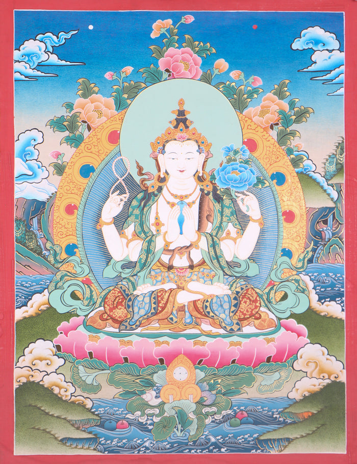Chengresi Thangka Painting  for spirituality.