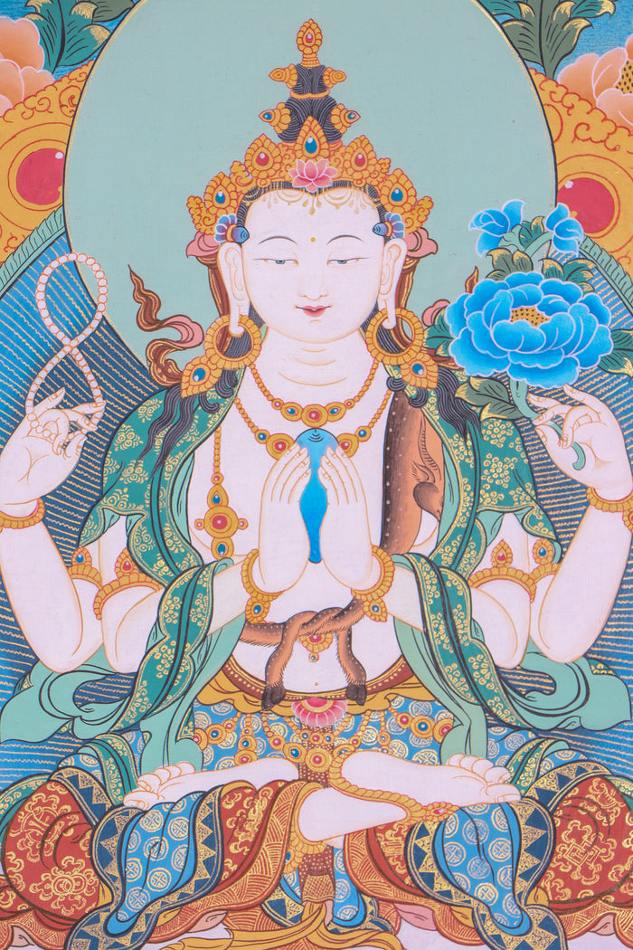 Chengresi Thangka Painting  for spirituality.