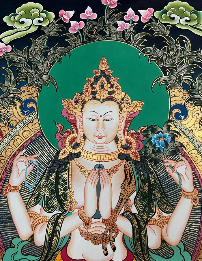 Chengrezi Thangka Painting – Authentic Tibetan Art