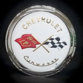CHEVROLET CORVETTE C2 EMBOSSED CHROME GARAGE SIGN 22"  (USA ORDERS ONLY)