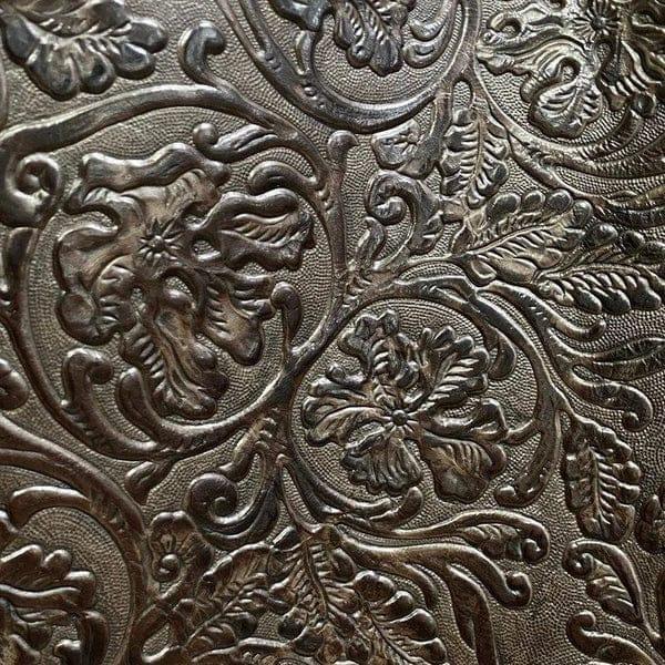 Chocolate Cowboy Embossed Leather