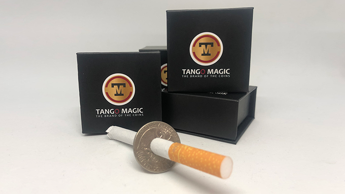 Cigarette Thru Quarter (One or Two Sided) by Tango Magic - Trick