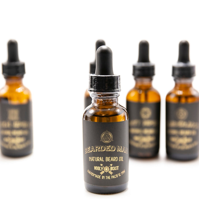 BEARDED MAN Beard Oil | Cinnamon & Cedarwood Beard Oil Wooly Beast Naturals