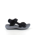 Clarks Cloudsteppers sandal i svart med mjuk komfort