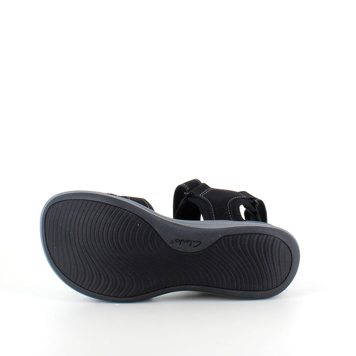 Clarks Cloudsteppers sandal i svart – dämpning hela dagen