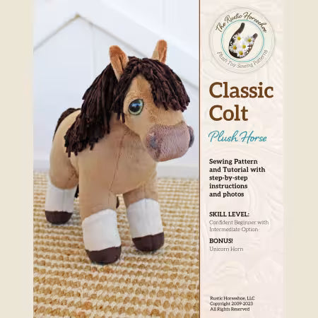 Classic Colt Standing Plush Horse Doll Pattern