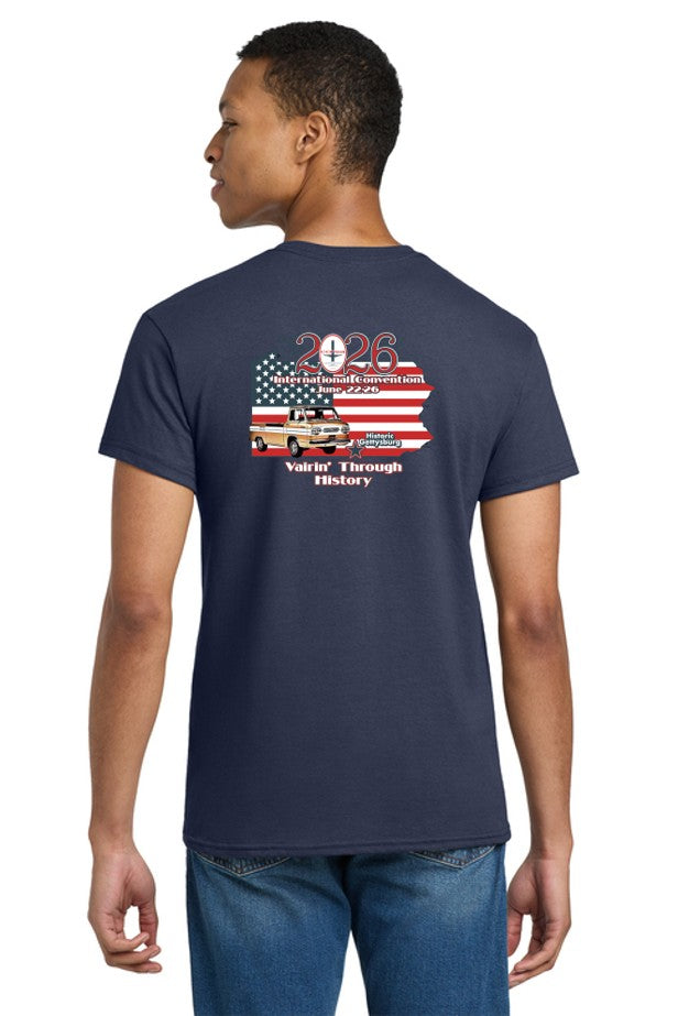 CORVAIR CORSA CLUB 2026 CONVENTION POCKET T-shirt (2 sided print)