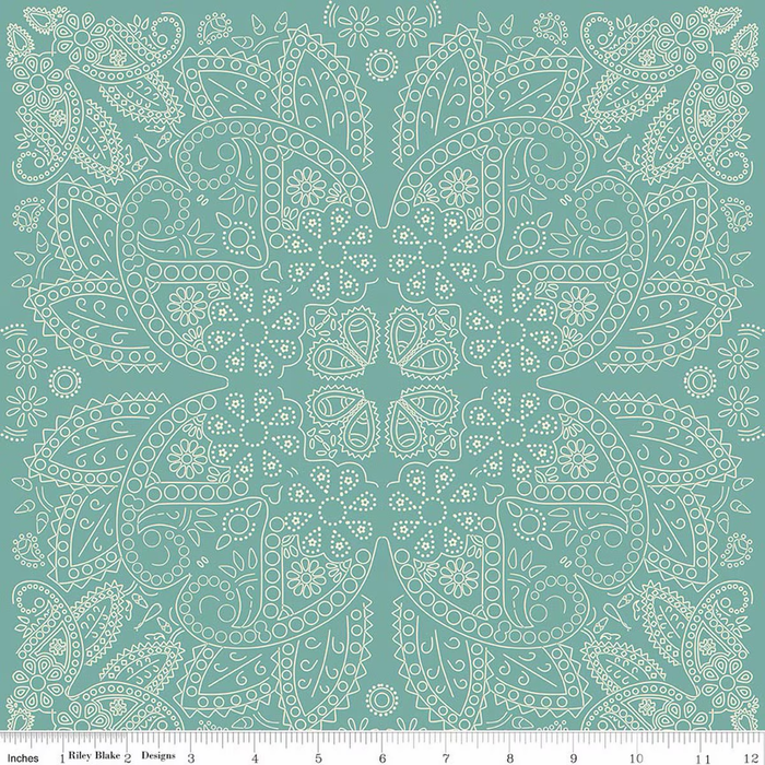 Cowboys Bandana Teal Flannel