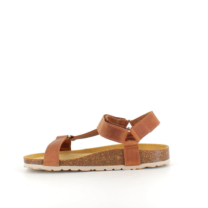 Crazy Brandi sandal i brunt skinn – komfortsandal