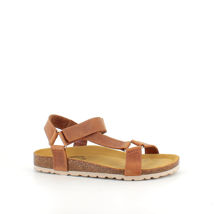 Crazy Brandi sandal i brunt skinn – komfortsandal