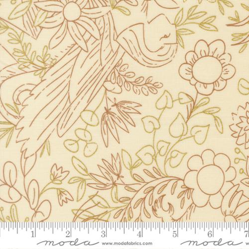 Cream Novelty Metallic- Sunlit Ruins