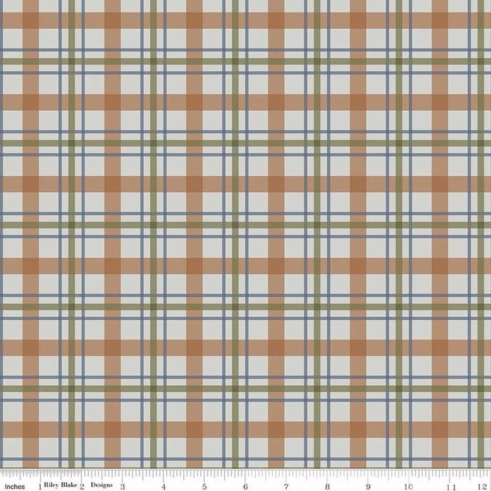 Cretaceous Plaid Gray Flannel