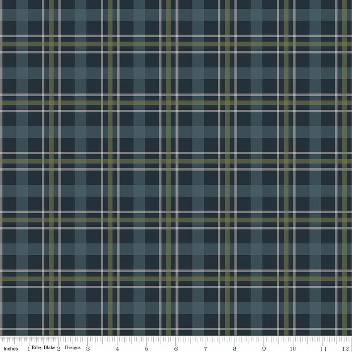 Cretaceous Plaid Navy Flannel