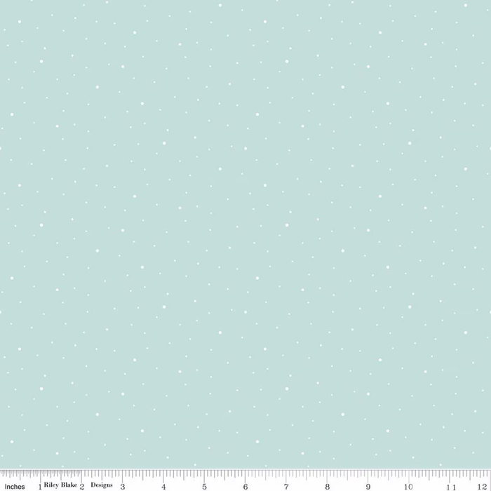 Dapple Dot Aqua Flannel