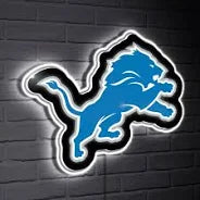 Detroit Lions LED Wall Decor- Glazelite Logo — Evergreen Enterprises