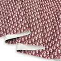 Diagonal D Motif - Cream/Burgundy 18 in x 54 in