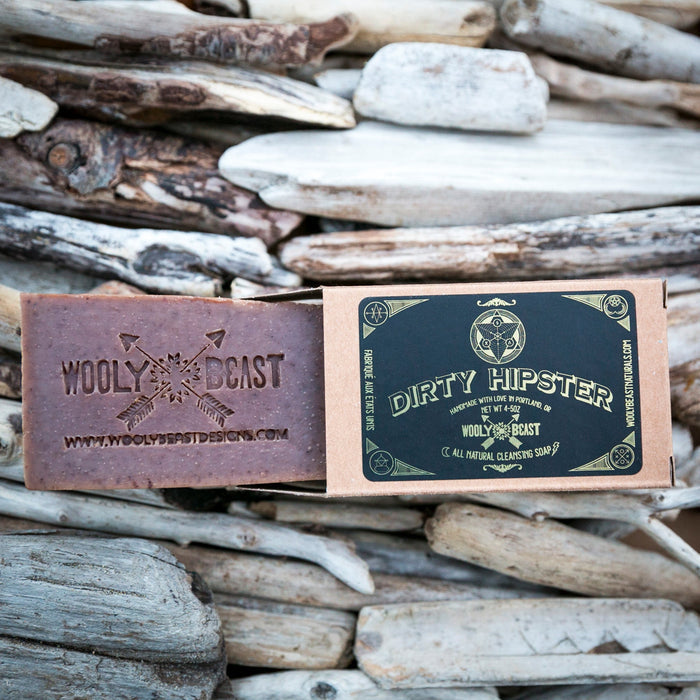 DIRTY HIPSTER Natural Soap | Patchouli, Cedarwood, Tobacco, Bergamot Soap Veil & Dagger