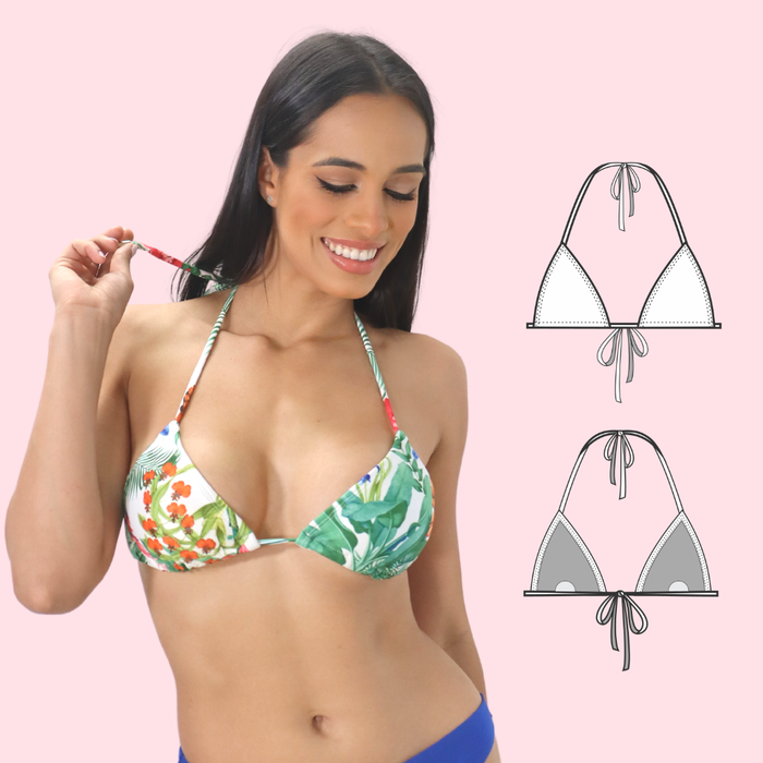 Dollys Triangle Bikini Top Printed Pattern - Includes sizes