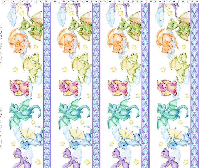 Dragon Friends Border Print- Multi