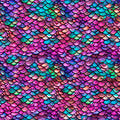 Dragon Scales Purple- Printed Silk Minky Smooth