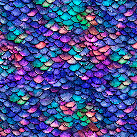 Dragon Scales Royal- Printed Silky Minky Smooth