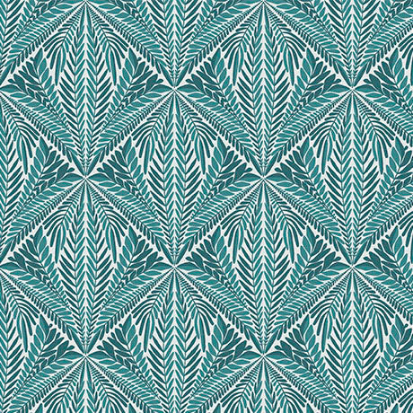 Dusty Aqua Grid Geo Linen- Meadow Drift