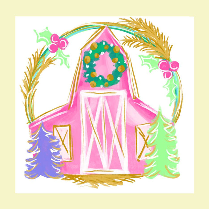 Emmalee Pink Christmas Barn Swap
