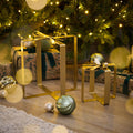 Falun Metal Present Ornaments - Set of 2 - Gold - Laura James