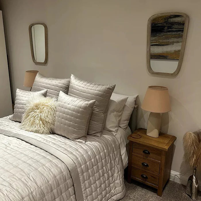 Farleigh Small Whitewash Wooden Mirror - Laura James