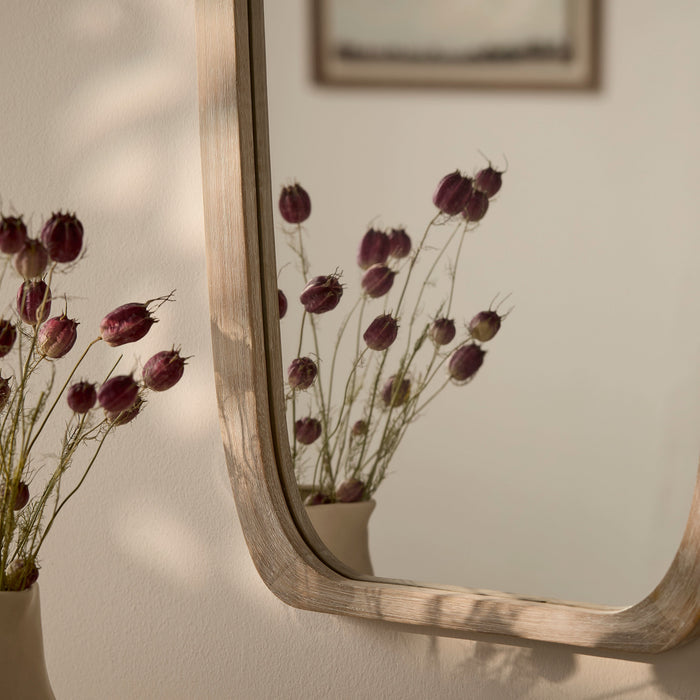 Farleigh Small Whitewash Wooden Mirror - Laura James