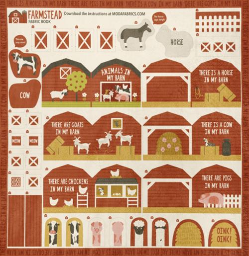 Farmstead Cut and Sew Book Cuddle Panel