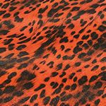 Faux Leather Wavy Leopard- Black/Red 18 in x 54 in