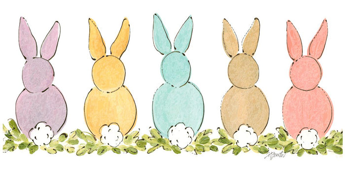 Five Pastel Bunnies Pillow Swap