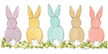 Five Pastel Bunnies Pillow Swap