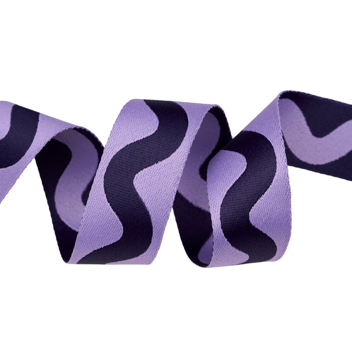 Floral Reef- Big Squiggle in Ultraviolet - 1-1/2" Webbing by Tula Pink