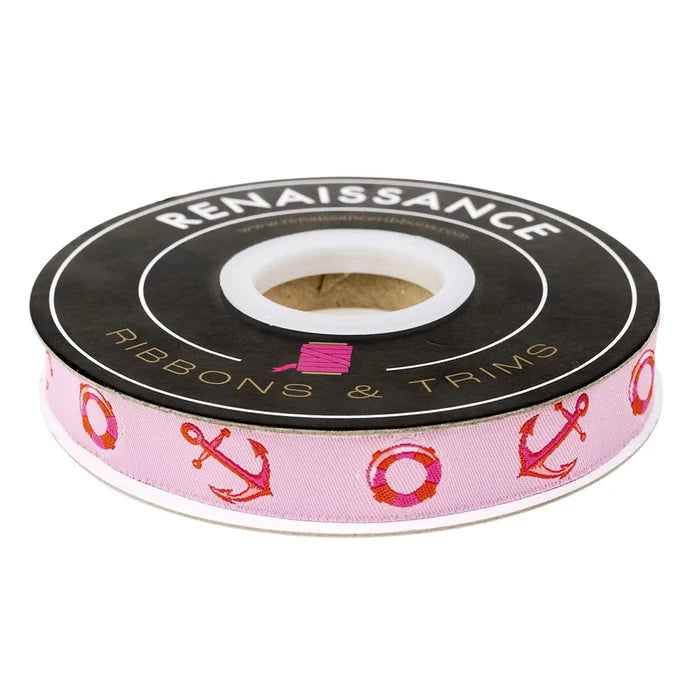 Floral Reef- Floaties and Sinkies in Coralline - 5/8" Ribbon by Tula Pink