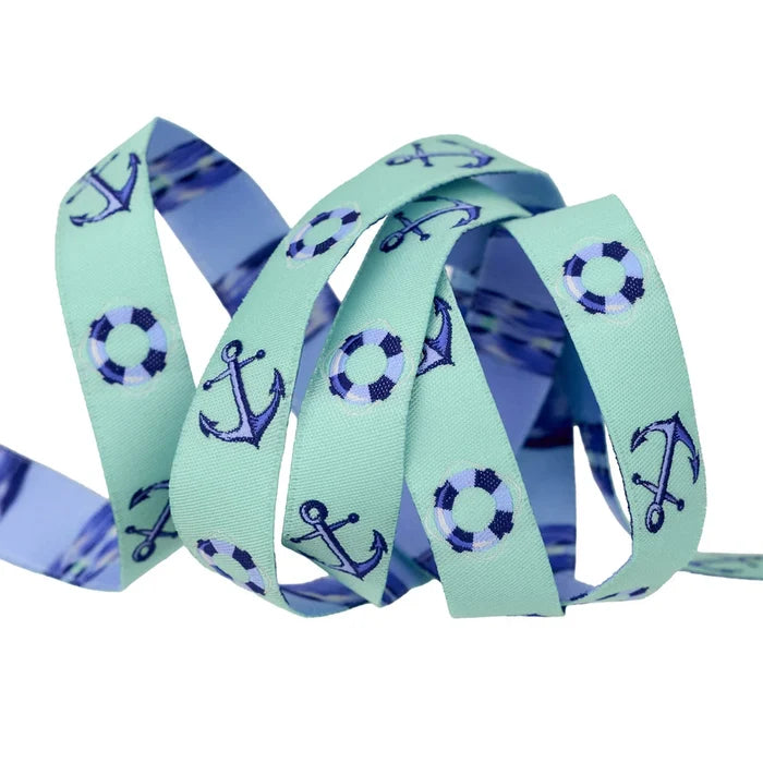 Floral Reef- Floaties and Sinkies in Marine - 5/8" Ribbon by Tula Pink