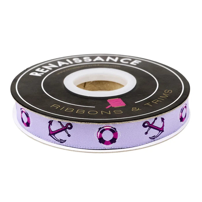 Floral Reef- Floaties and Sinkies in Ultraviolet - 5/8" Ribbon by Tula Pink