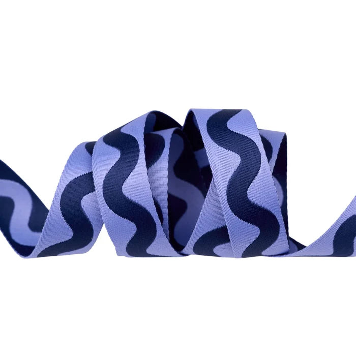 Floral Reef- Lil Squiggle in Marine - 1" Webbing by Tula Pink