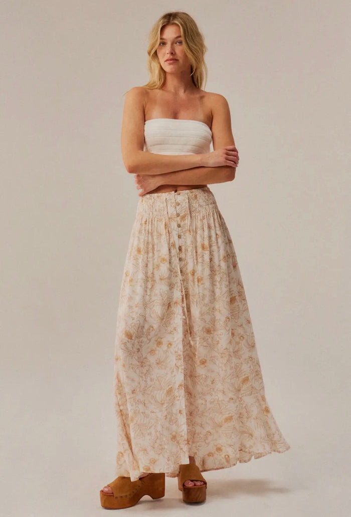 Floran Button Front Maxi Skirt