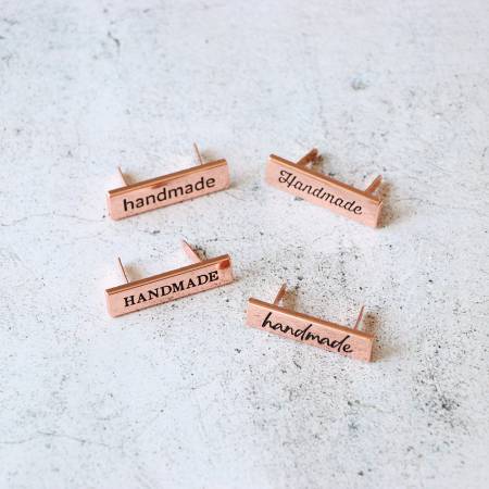 Four Pack Handmade Labels Rose Gold