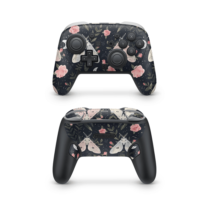 Gentle Moths Nintendo Switch Pro Controller Decal Skins